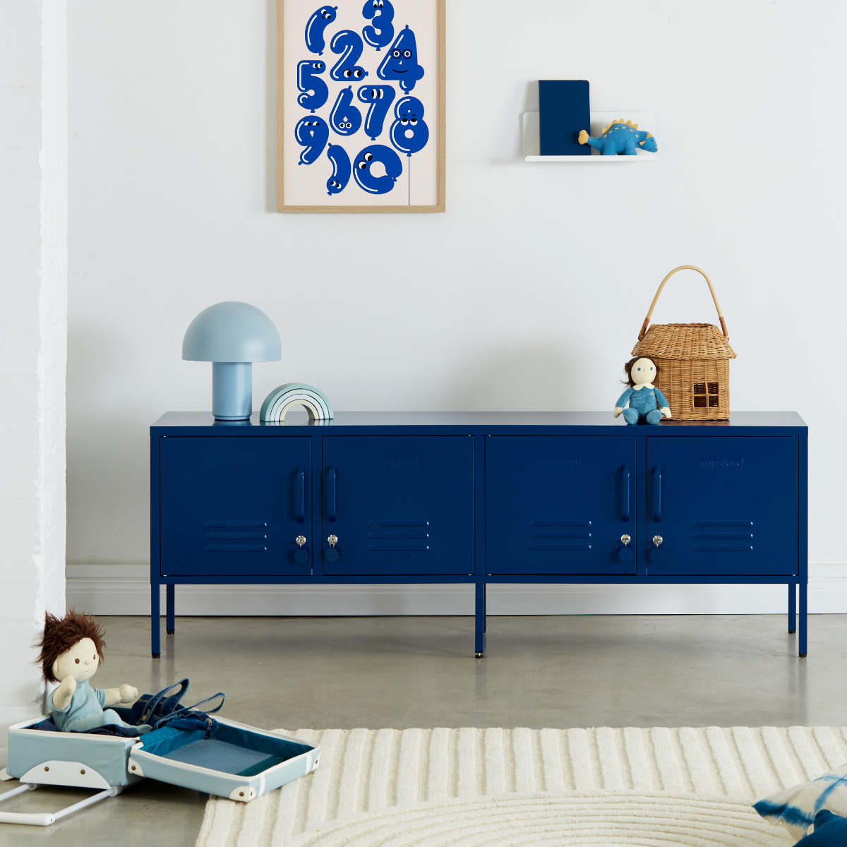 Metal Storage Cabinet Adjustable Shelf Storage Cabinet Laundry Room or Utility Room Storage Cabinet 2 Tiers Large Space for Books Clothes