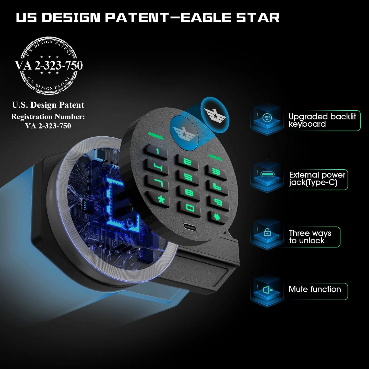 Riflevault RV-KM-65Fireproof Safe Box, 6.0 Cub Heavy Duty Large Safe with Dual Alarm System, Home Safe with Deposit Slot and Backlit Keyboard
