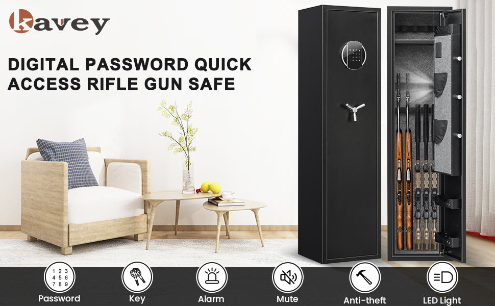 OME-XB-G2-138D Rifle Gun Safe with 3 Adjustable Racks