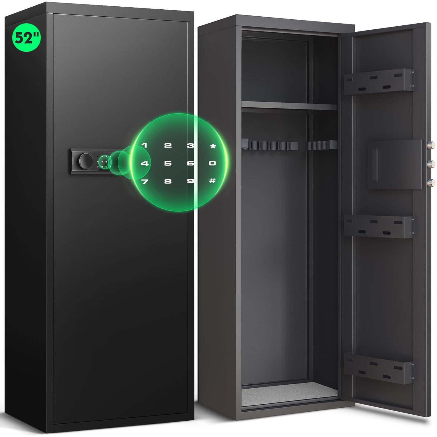 10-12 Gun Safe, Large Unassembled Gun Safes for Shotgun-16