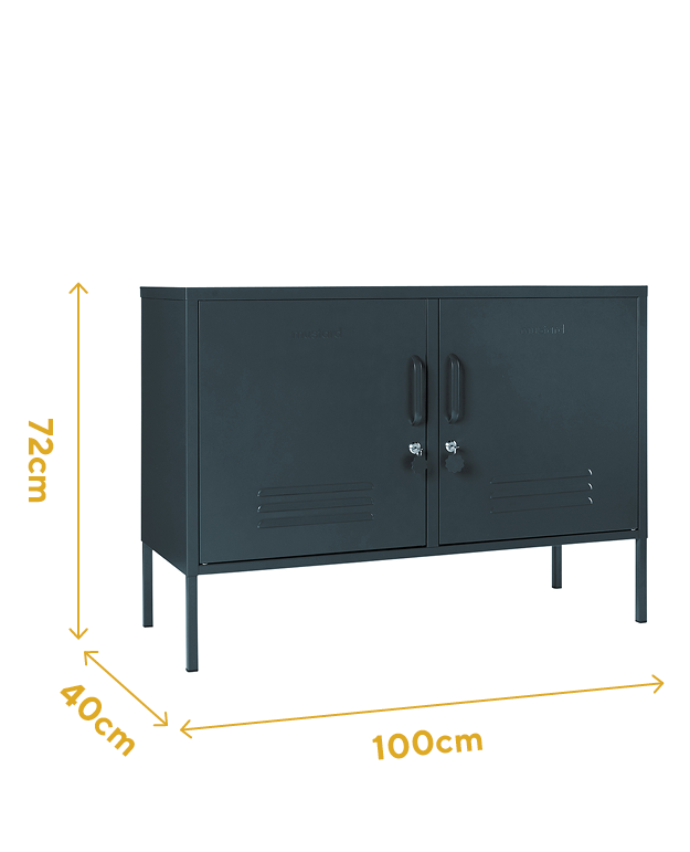 Shadwick 2 Door Wide Metal Locker Accent Storage Cabinet,Available in a variety of colors
