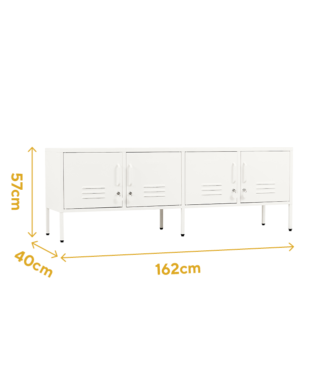 REALROOMS Shadwick 2 Door Wide Metal Locker Accent Storage Cabinet