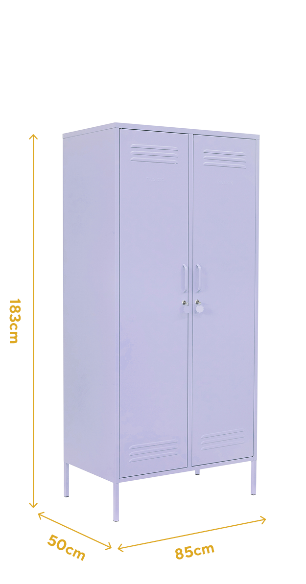 South Shore Crea Metal 2-Door Accent Cabinet, Orange