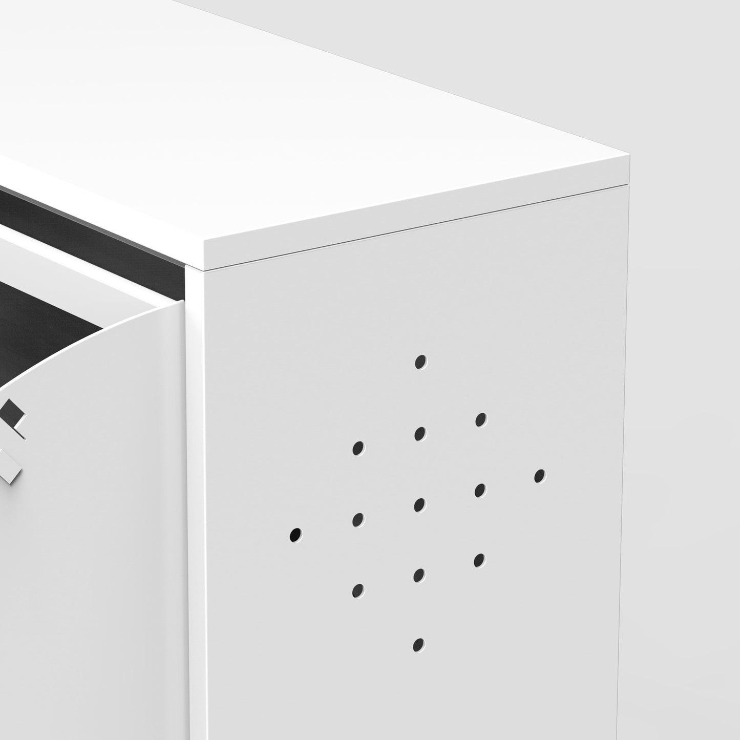 3 Drawer All Steel Shoe Cabinet, Freestanding Shoe Rack Storage Organizer with Flip Door, for Entryway, Hallway, Bedroom, White (Requires Assembly)