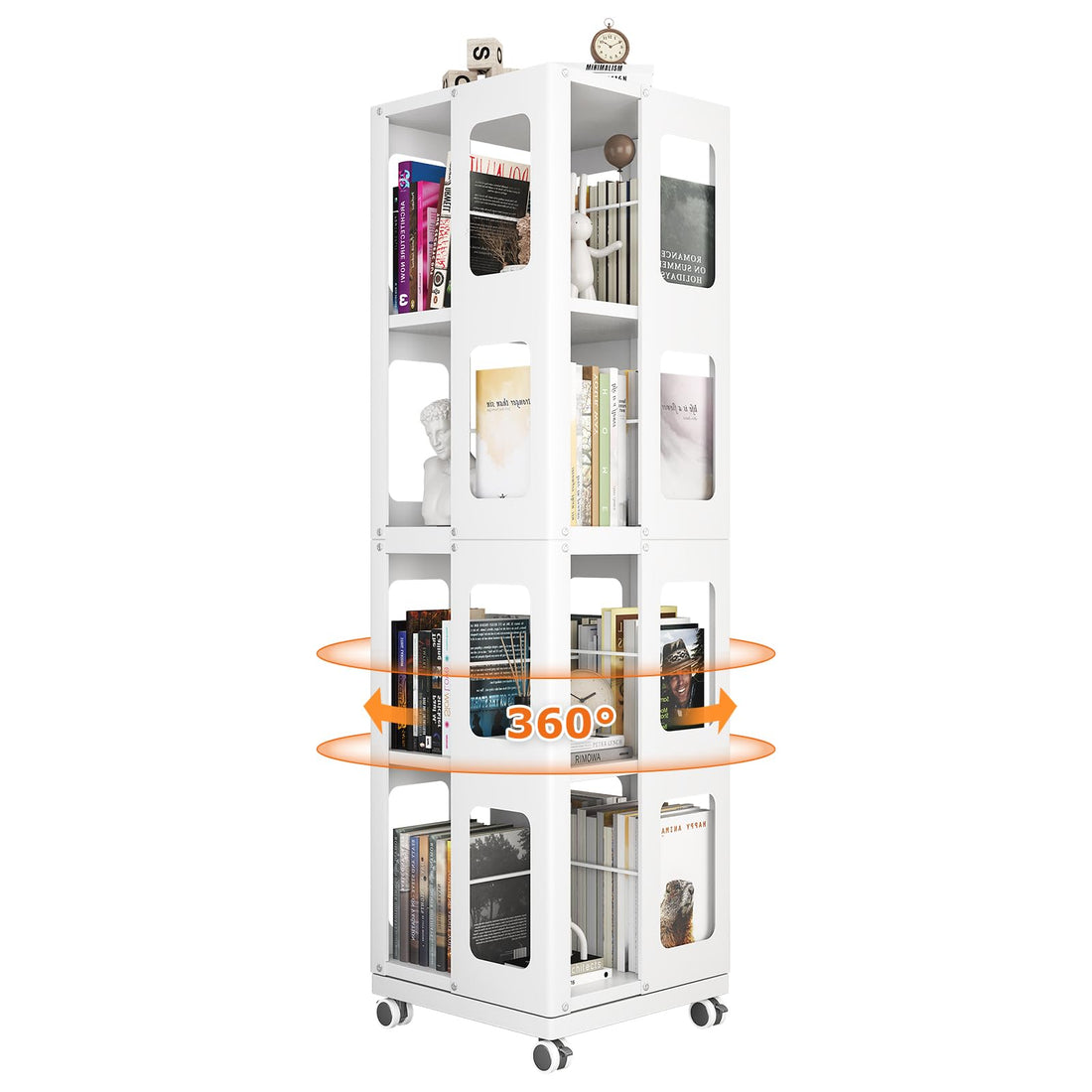 Kavey product illustration for Rotating Bookshelves: Plan a Four-Sided Reading Corner