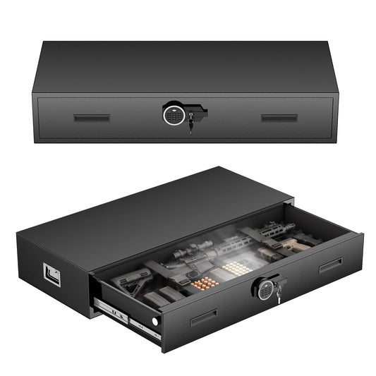 Kavey product illustration for CKM-108D Under-Bed Safe: Measure the Whole Drawer Path