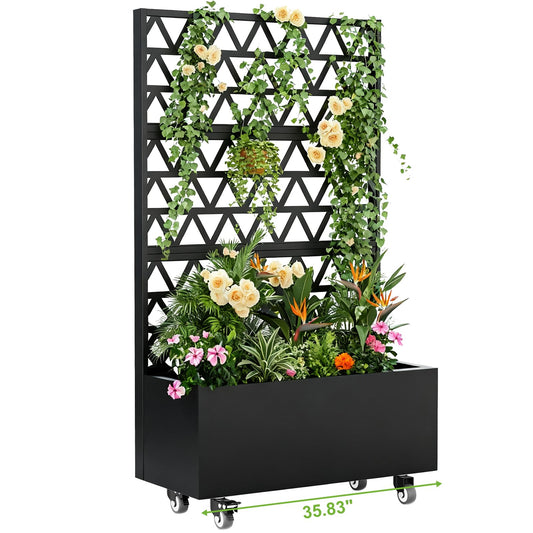 Kavey product illustration for Trellis Planter Boxes: Plan a Vertical Patio Garden