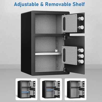 OME KL-55SD 5.0 Cub Large Home safe Money Safe Box with Slot & Metal Deposit Storage Box, Home Safe with Dual Alarm System & Mute Mode for Valuables