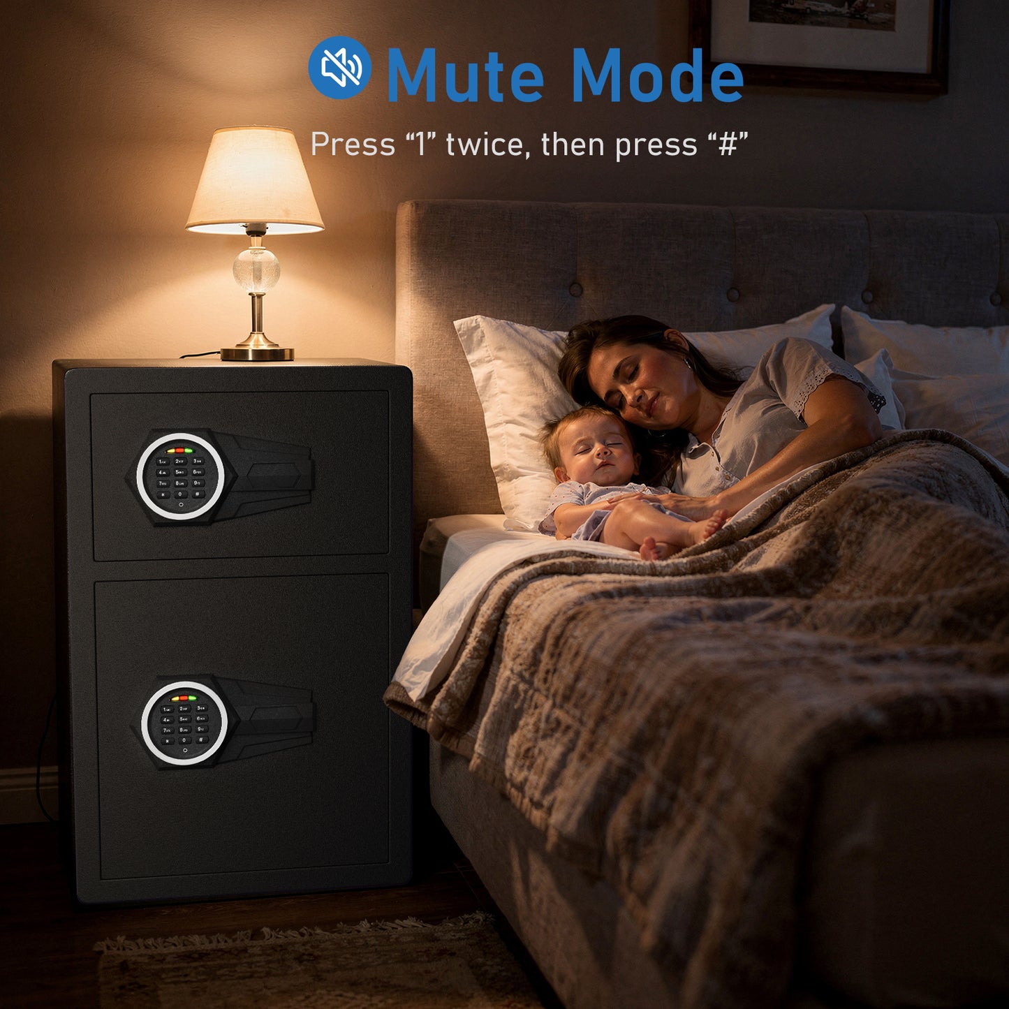 OME KL-55SD 5.0 Cub Large Home safe Money Safe Box with Slot & Metal Deposit Storage Box, Home Safe with Dual Alarm System & Mute Mode for Valuables
