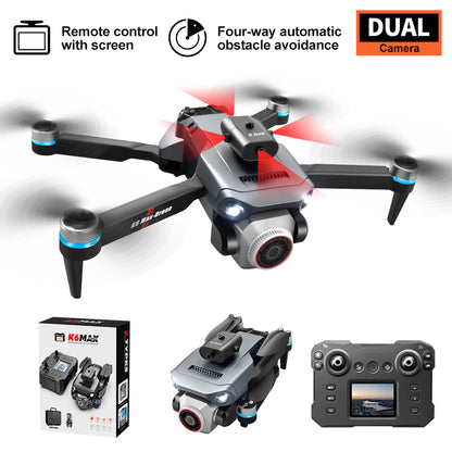 SDI WRJ Drone with 4K Camera for Adults & Kids, RC with Built-in Screen, Brushless Motor, 4-Way Obstacle Avoidance, Optical Flow Hover, One-Key Takeoff, Gesture & Trajectory Flight, Foldable Drone