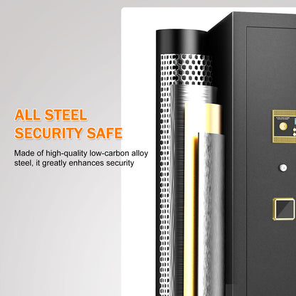 KAV Extra Large Safe Box, 17.6 Cubic Feet Heavy Duty Big Safe with Security Double Key Lock & Seperate Lock Box