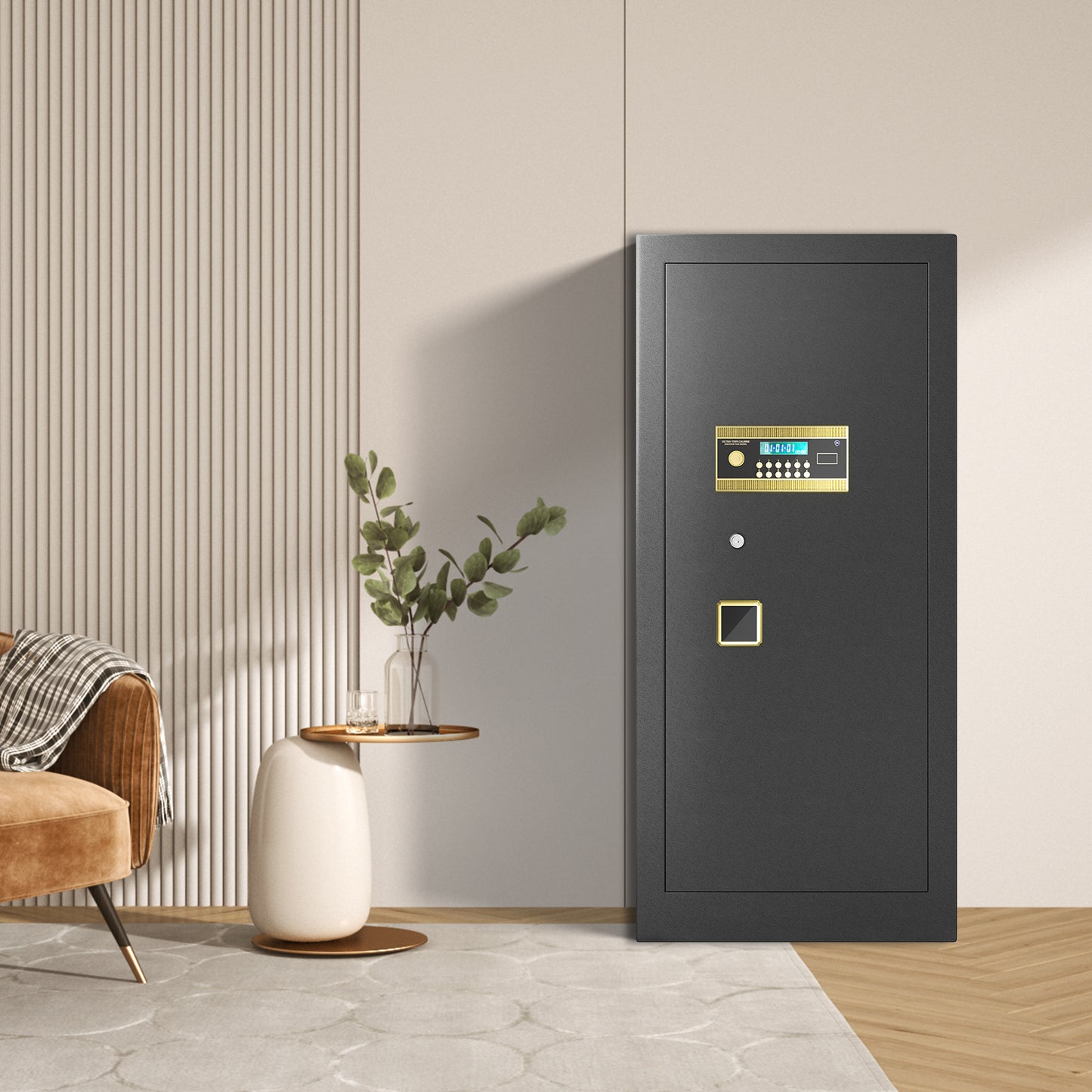 OME K3-120D Extra Large Safe Box, 14.1 Cubic Feet Heavy Duty Big Safe with Security Double Key Lock & Seperate Lock Box