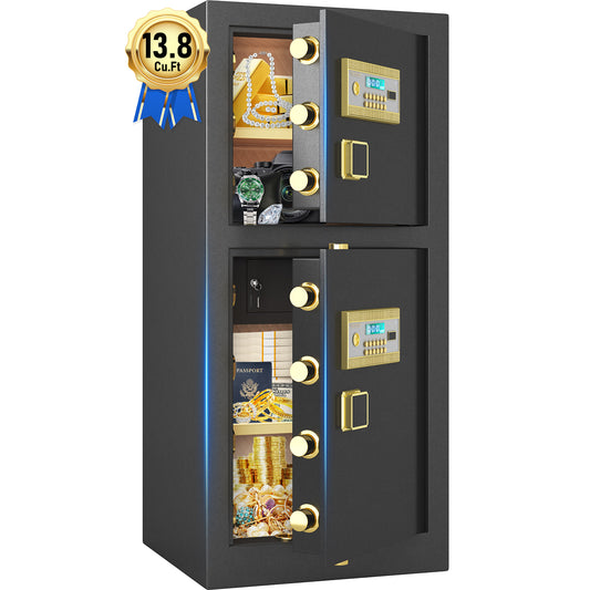 13.8 Cub FeetBM-K3-120S Extra Large Safe Box, Heavy Duty Big Safe with Security Double Key Lock & Seperate Lock Box
