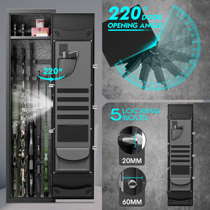 XB-G5-145W,Biometric Rifle Gun Safe