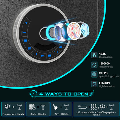 XB-G5-145W,Biometric Rifle Gun Safe