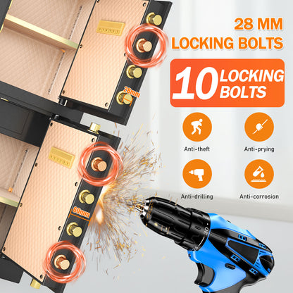 Ome K3-150S Extra Large Safe Box, 17.3 Cubic Feet Heavy Duty Big Safe with Security Double Key Lock & Seperate Lock Box