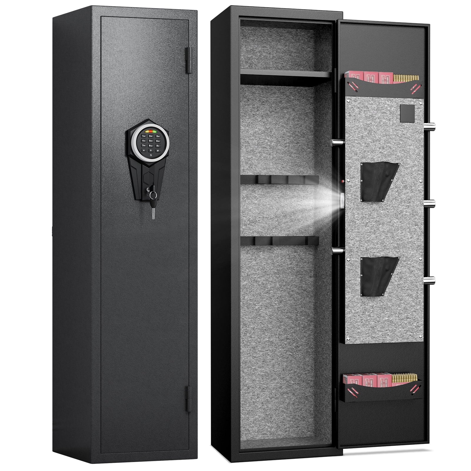 Singular Rifle Safe WC GKL-132DGun Safe for Rifles and Pistols, Quick Access Rifle Safe wi ...