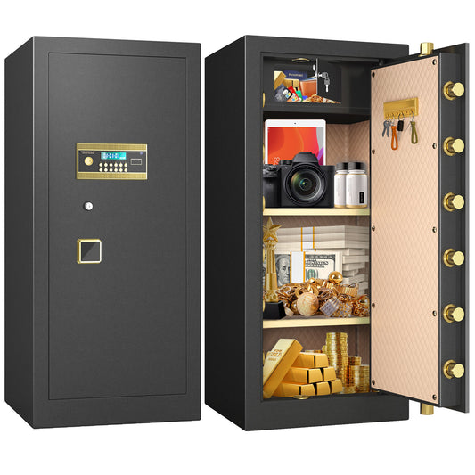 KAV Extra Large Safe Box, 14.1 Cubic Feet Heavy Duty Big Safe with Security Double Key Lock & Seperate Lock Box