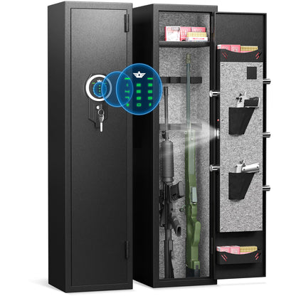 BM-GKM-132D  2-3 Gun Safe, Quick Access Long Gun Safe for Shotguns, Large Gun Safe for Home Pistols, Gun Safe with LED Light