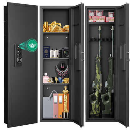 HK KW-135HD 53.15" Wall Safe Digital Lock, Hidden Wall Safe with Dual Alarm & Mute Function, In Wall Safe with Removable Shelves and Magnetic Slot