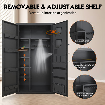 OME AKG3-132D 30-40 Large Gun Safe for Pistol, Unassembled Gun Safe with LCD Keypad and Adjustable Shlef