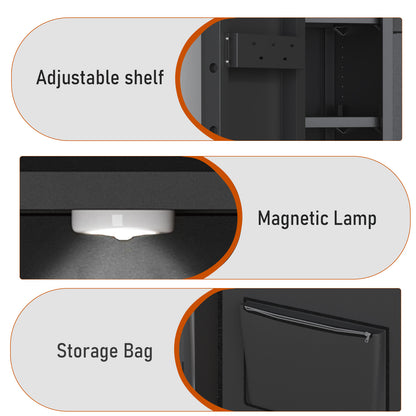 OME AKG3-132D 30-40 Large Gun Safe for Pistol, Unassembled Gun Safe with LCD Keypad and Adjustable Shlef