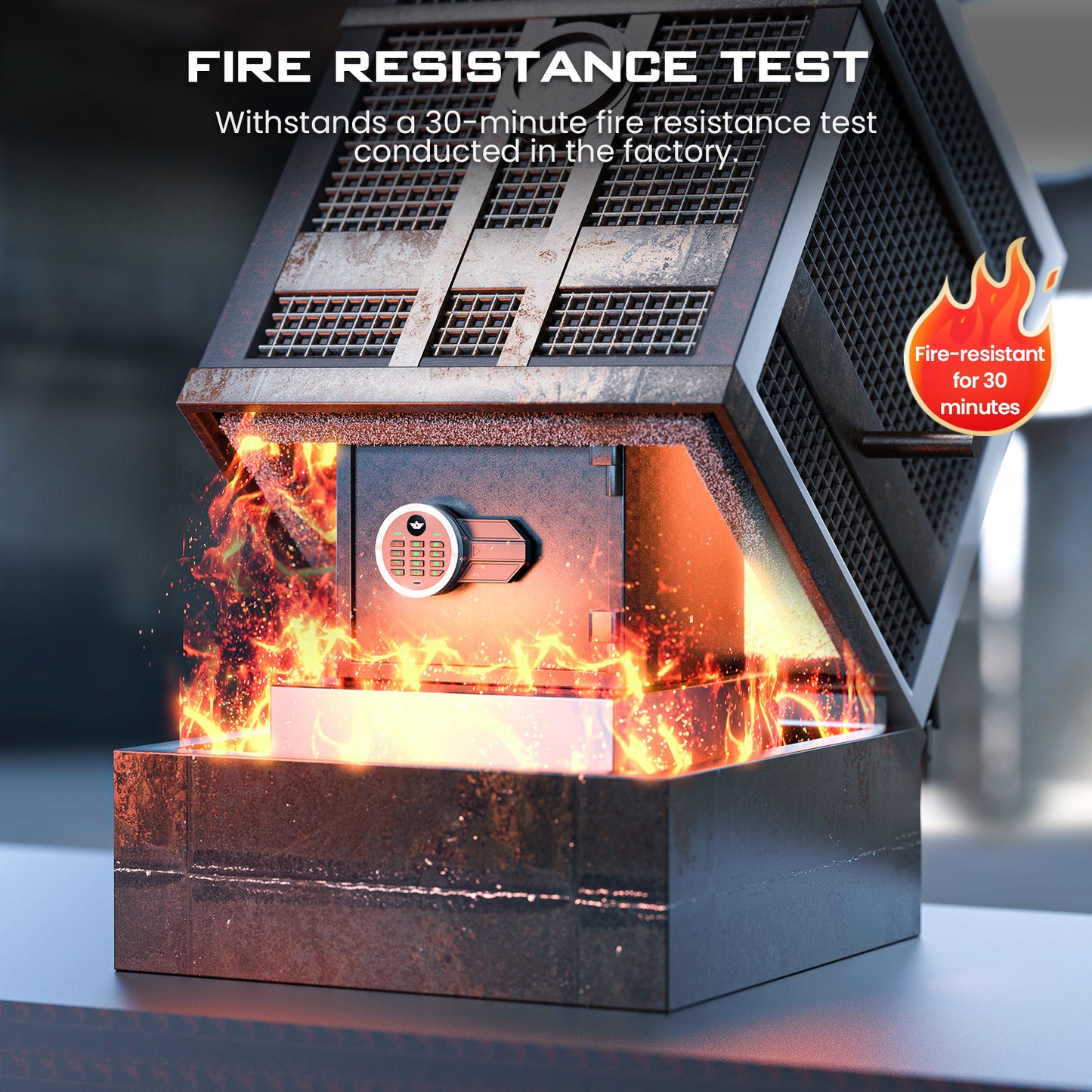 XB-KFS-30 🔥🔥🔥Kavey 1.2 Cub Fireproof Safe Box