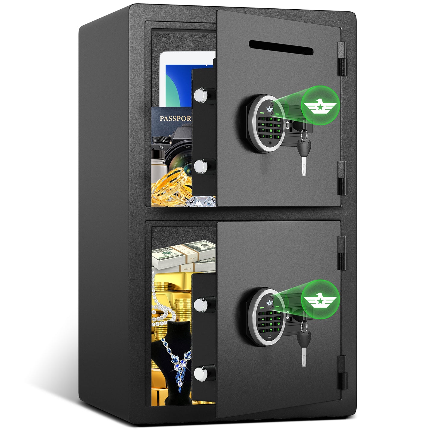 kavey-KM-50 ，5.0 Cu ft Extra Large Home Safe Box Fireproof Waterproof,