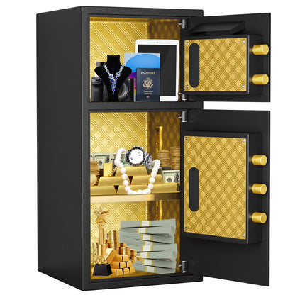 SDI-K3-65D Safe - Double Door Safe Box ,6.0 Cu ft Extra Large Fireproof Safe for Home Documents Storage,Digital Security Safe with Dual Alarm and Hidden Code Function,for Home,Office and Hotel