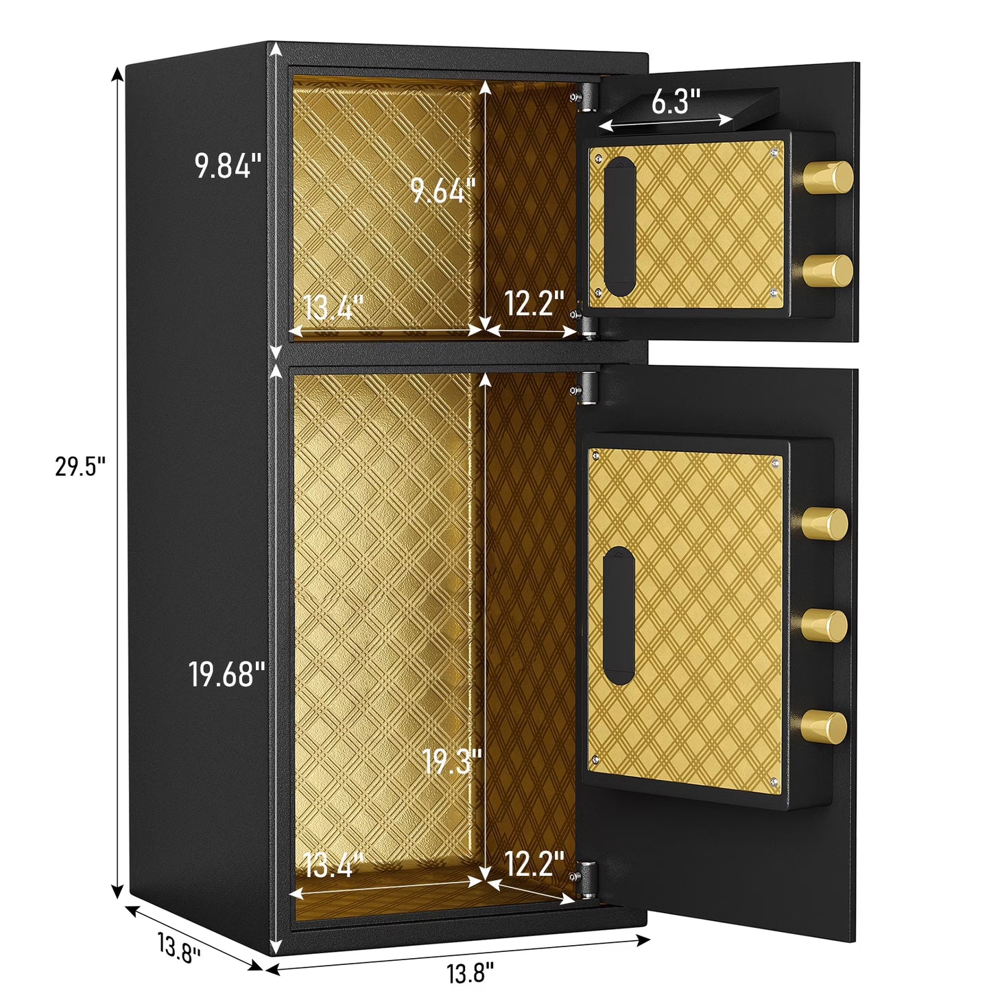 SDI-K3-75D Safe - Double Door Safe Box ,6.5 Cu ft Extra Large Fireproof Safe for Home Documents Storage,Digital Security Safe with Dual Alarm and Hidden Code Function,for Home,Office and Hotel