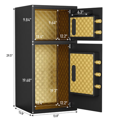 SDI-K3-75D Safe - Double Door Safe Box ,6.5 Cu ft Extra Large Fireproof Safe for Home Documents Storage,Digital Security Safe with Dual Alarm and Hidden Code Function,for Home,Office and Hotel