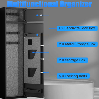 OME G3-145DB Gun Safe, 5-7 Digital Gun Safe with Separate Lock Box, Large Gun Storage with Pistol Bag & Metal Storage Box