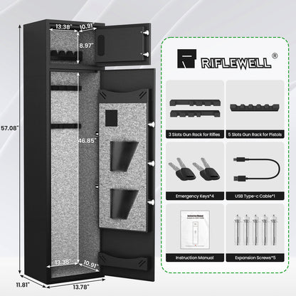 KAV-2411-4-5 Gun Safe Digital Rifle Safe with Drawer