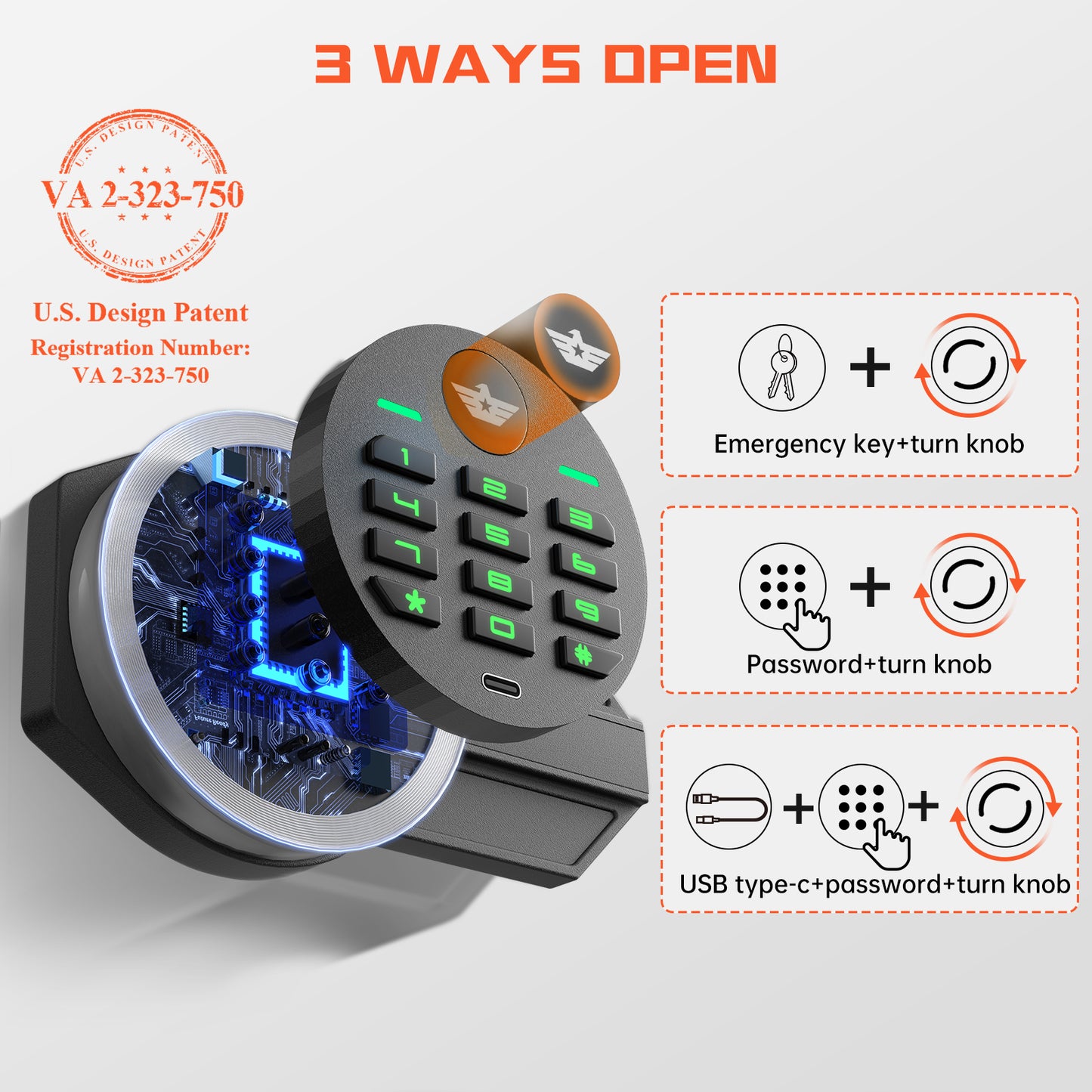 OME KM-75 6.5 Cub Home Safe Box Fireproof Waterproof, Money Safe with Deposit Slot and Backlit Keypad, Heavy Duty Home Safe with Dual Alarm Sytem, Fireproof Safe with 2 Doors for Home Valuables