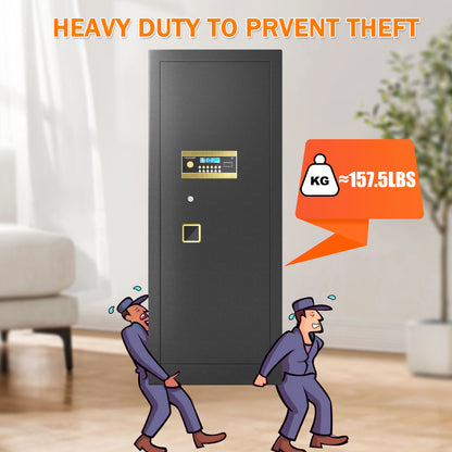 KAV Extra Large Safe Box, 17.6 Cubic Feet Heavy Duty Big Safe with Security Double Key Lock & Seperate Lock Box