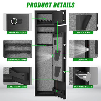 KAV-2411-4-5 Gun Safe Digital Rifle Safe with Drawer