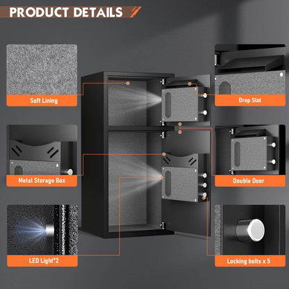 KAVEY-XY-KN-65 6.0 Cu ft Extra Large Home Safe Box