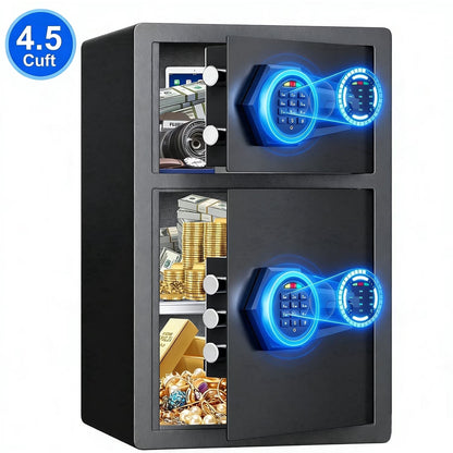 SDI-KL-55SD 4.5 Cu ft Safe Box, Steel Security Safes with Dual Lock System, Home Safe with Dual Alarm & Mute Function, Money Safe with Adjustable Shelf for Documents and Valuables