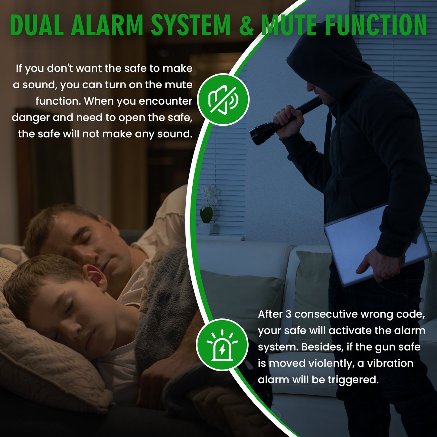 KAV-2411-4-5 Gun Safe Digital Rifle Safe with Drawer