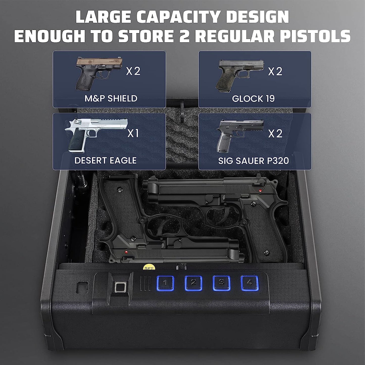 XB-KP-01 Biometric Gun Safe for Pistols