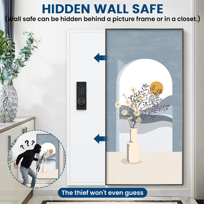 BM-KW-135BW Wall Gun Safe, Digital Wall Safe Between the Studs with Dual Alarm-16