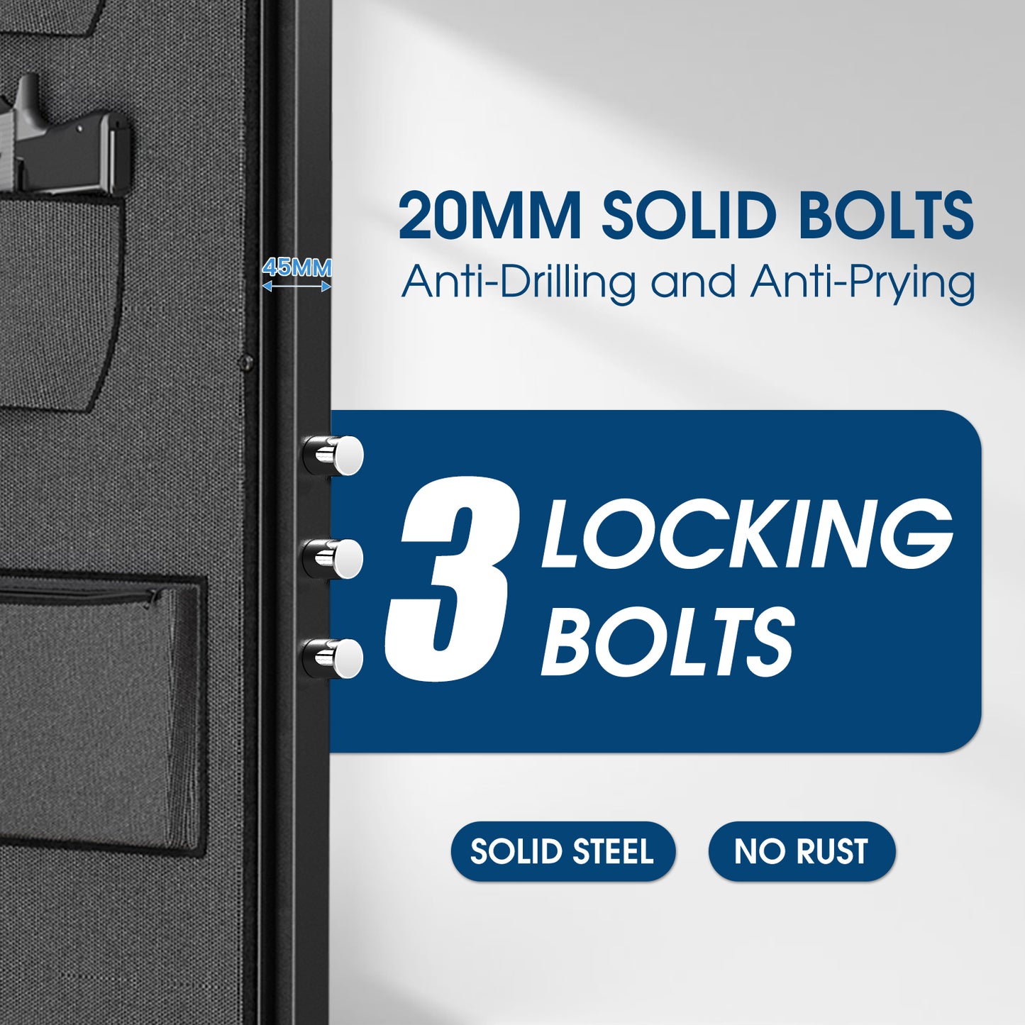 6-8 Rifle Gun Safe, Large Gun Safe with Digtal Keypad and Dual Alarm, Quick Access Gun Cabinet for Home Rifles and Pistols, Unassembled Gun Safe with Removable Shelves and Adjustable Racks