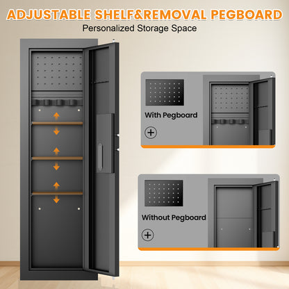 KAV-K2V-120HD Kavey 47.24" Wall Safe, Digital Wall Gun Safe Between the Studs with Dual Alarm ＆ Mute Mode, Hidden Wall Safe with Adjustable Shelve, Magnetic Support & Key Hook（副本）