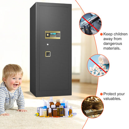 KAV Extra Large Safe Box, 17.6 Cubic Feet Heavy Duty Big Safe with Security Double Key Lock & Seperate Lock Box