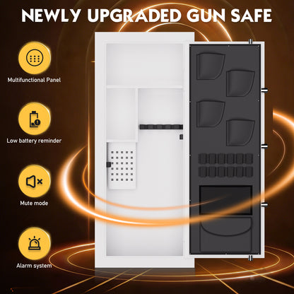 KAV-G6S-138BD   Heavy-Duty Large Gun Safe for Pistol, Storage Guns (with/Without Scopes), Home Gun Cabinet with Adjustable Pegboard, Gun Safe for Home