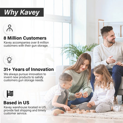 Omethey GKM-140D Gun Safe, 3-5 Gun Safe for Home Pistol, Quick Access Long Gun Safe with LED Light，Adjustable Gun Rack and Removable Shelf