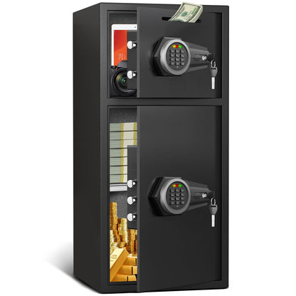 kavey 6.5 Cu ft Large Safe Box Fireproof Waterproof, Money Safe With Mute Function and LED Light,Digital Keypad Home Safes with Deposit Slot & Dual Alarm System, Security Box for Money Valuables - image 1