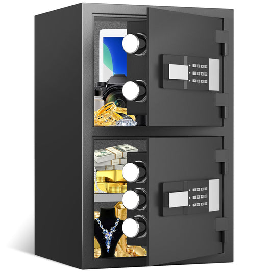 5.5 Cub Safe, Large Home Safe with Backlit Digital Keypad & Adjustable Shelf, Money Safe with Dual Alarm & Mute Mode, Cabinet Safe for Home Vaulables - image 1