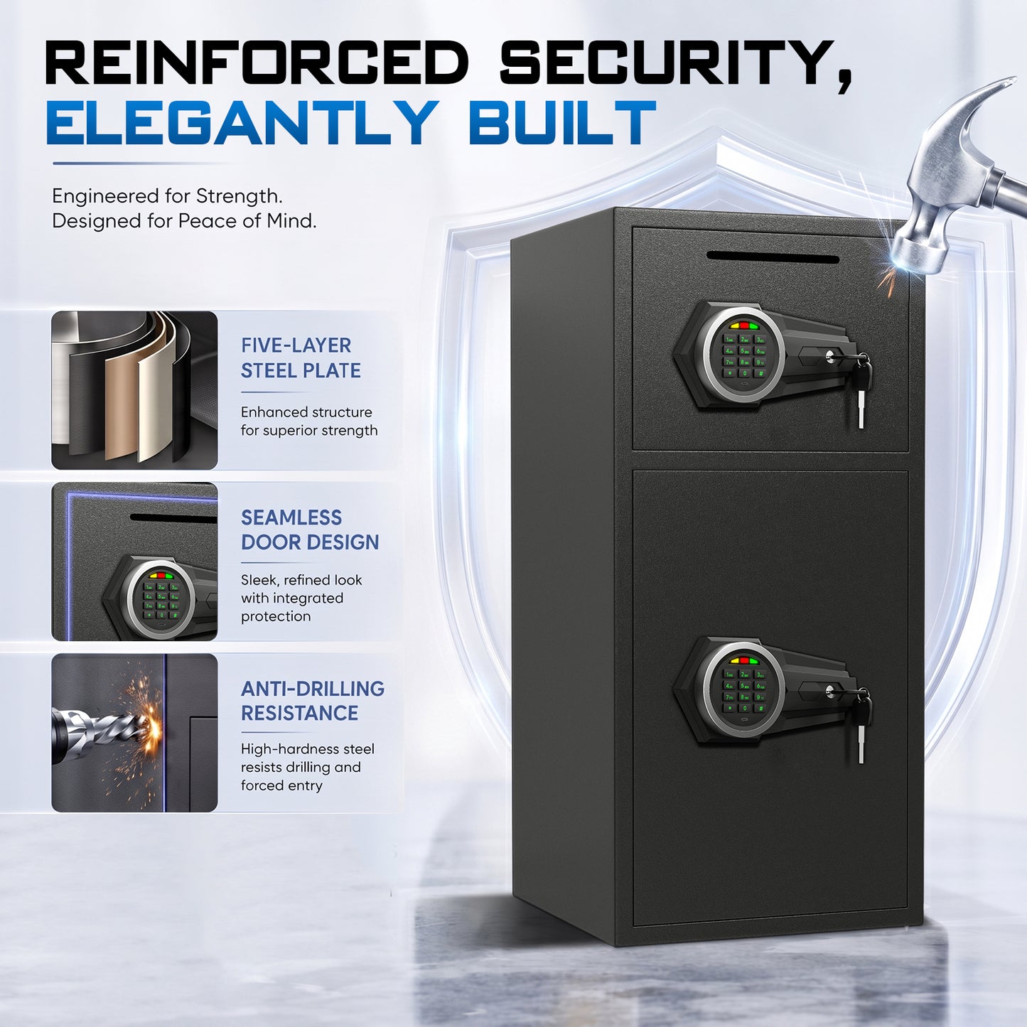 KAV KM-75 6.5 Cu ft Extra Large Home Safe Box Fireproof