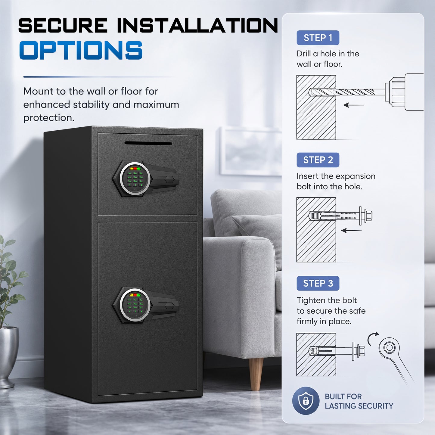 KAV KM-75 6.5 Cu ft Extra Large Home Safe Box Fireproof
